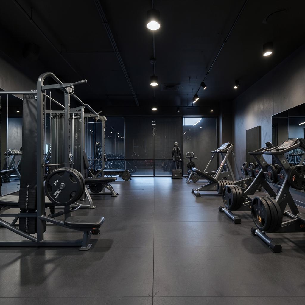 Ambiance intense à la salle de sport